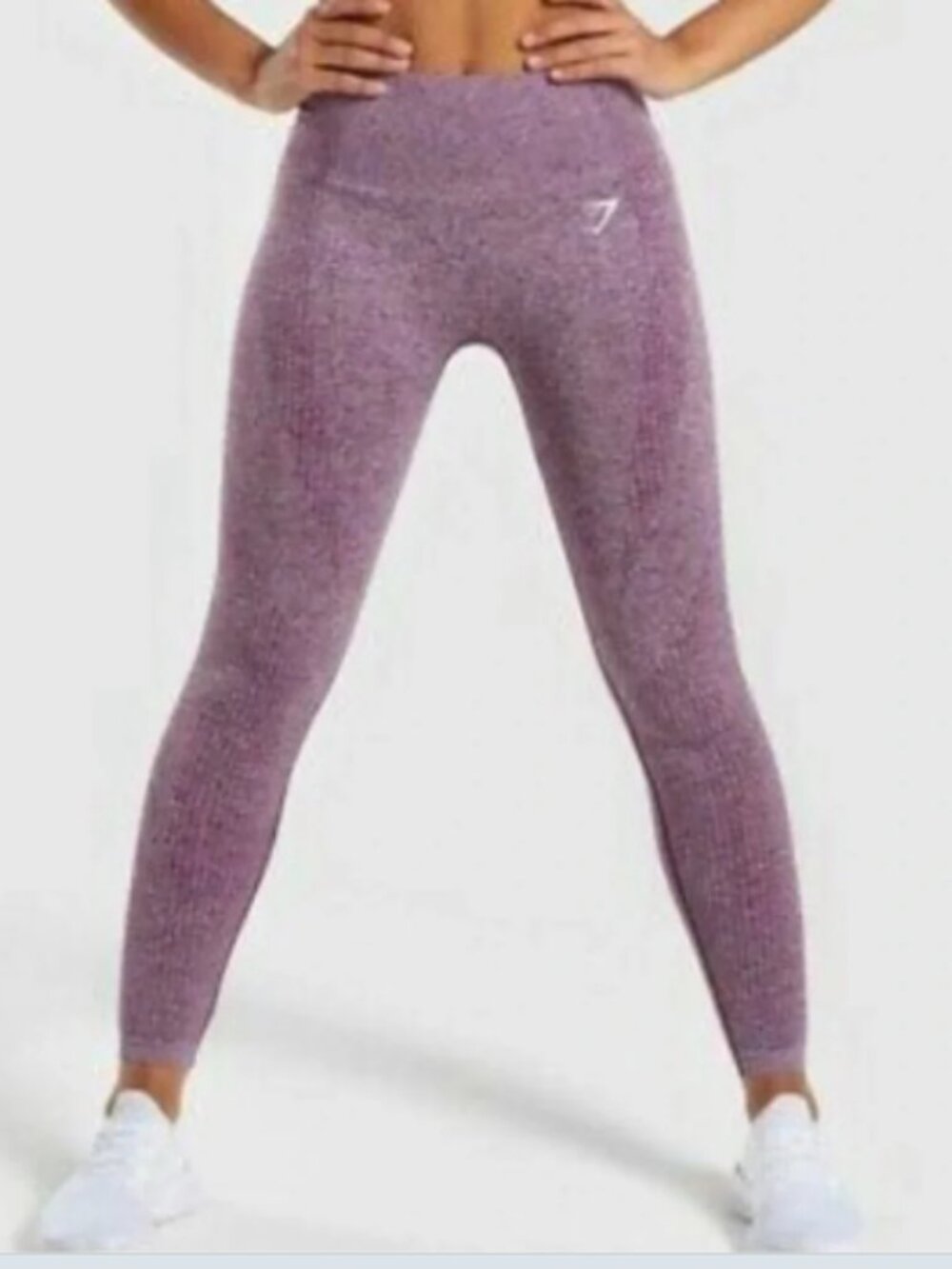 Gymshark Vital Seamless Compression Leggings, Dusky Pink Marl - Size XS